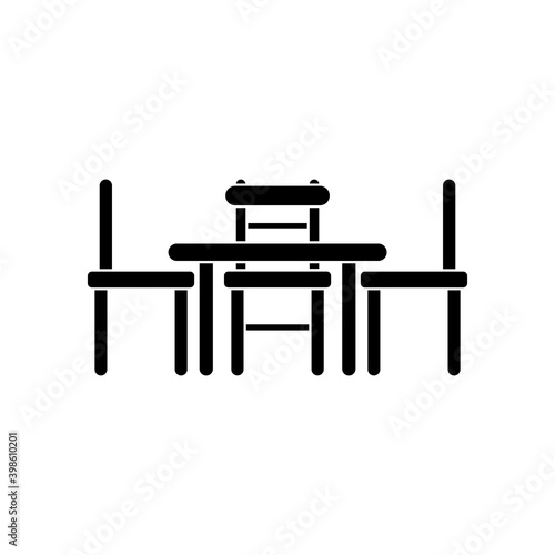 dining table icon set vector symbol