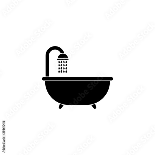 bathtub icon set vector symbol