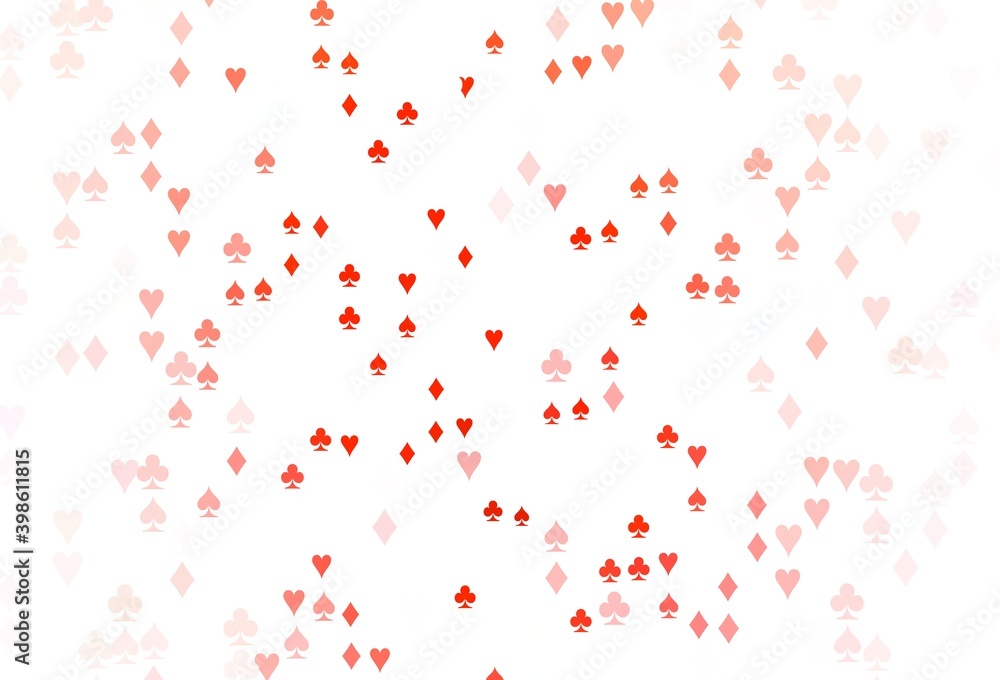 Light Red vector cover with symbols of gamble.
