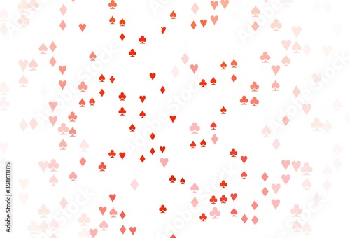 Light Red vector cover with symbols of gamble.