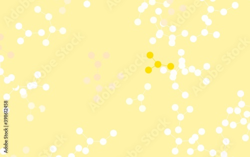 Light Green  Yellow vector pattern with artificial intelligence network.