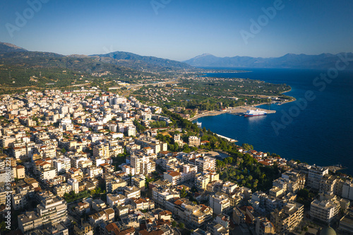 Aigio city aerial view, Greece photo