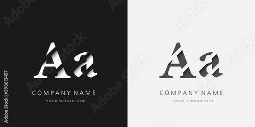 a logo serif upper and lower case