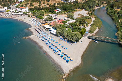 Agia Galini traditional village aerial view, Greece photo