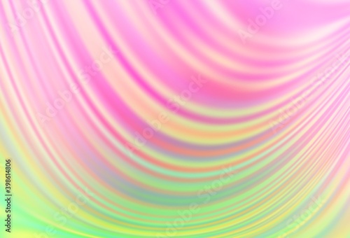 Light Pink, Green vector background with liquid shapes.