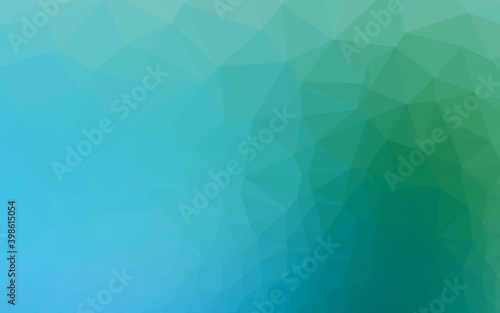 Light Blue, Green vector polygonal template. An elegant bright illustration with gradient. Elegant pattern for a brand book.