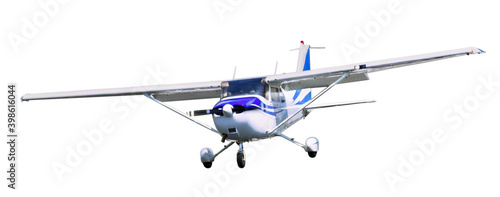 Photos View of sports monoplane isolated on white background.