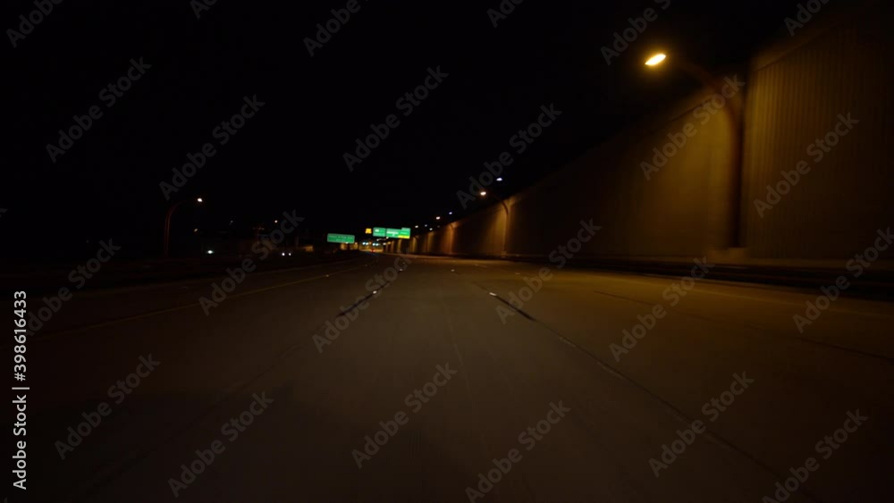 San Francisco Driving Time Lapse US 101 Freeway Southbound Presidio Tunnels Hyperlapse at Night California USA San Francisco Driving Time Lapse US 101 Freeway Southbound Presidio Tunnels Hyperlapse at Night California USA