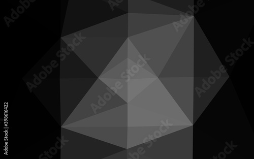 Dark Silver, Gray vector polygonal background. A sample with polygonal shapes. Textured pattern for background.
