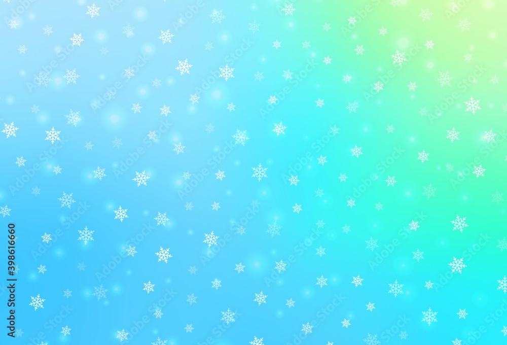 Light Blue, Green vector background in Xmas style. Light Blue, Green vector background in Xmas style.