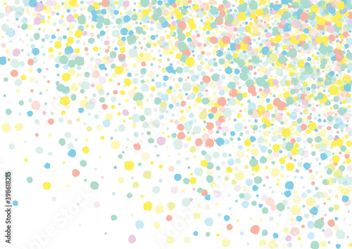 Yellow Confetti Vector White Background. 