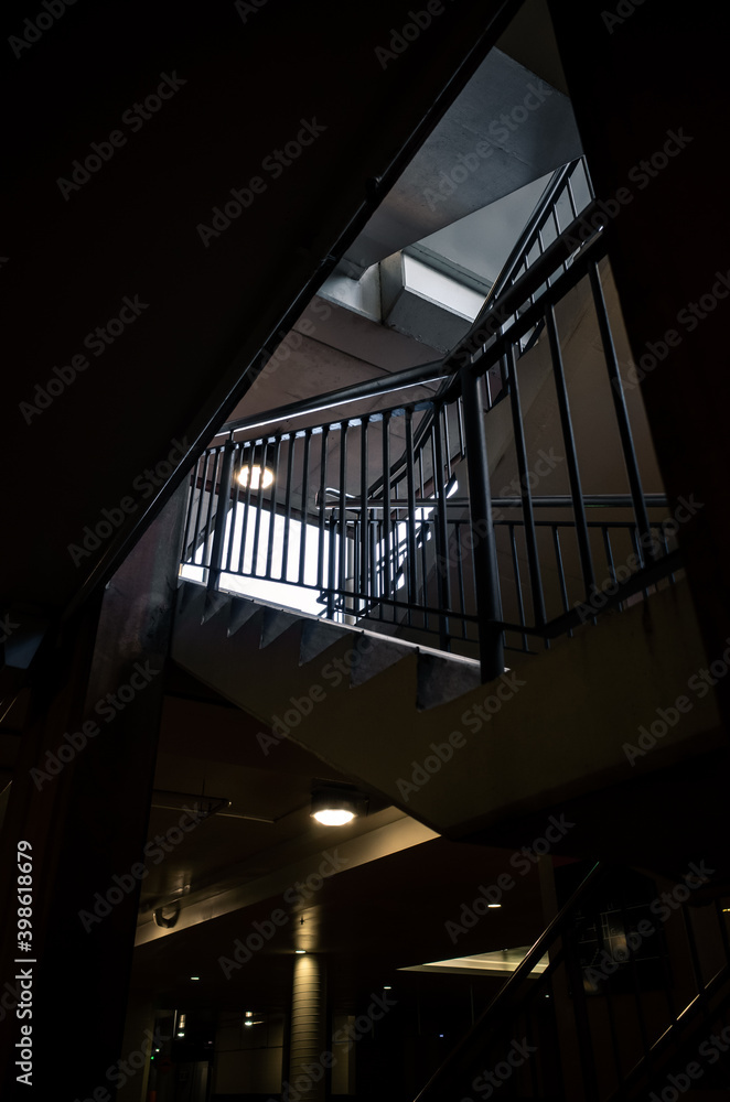 Stairway in a parking lot