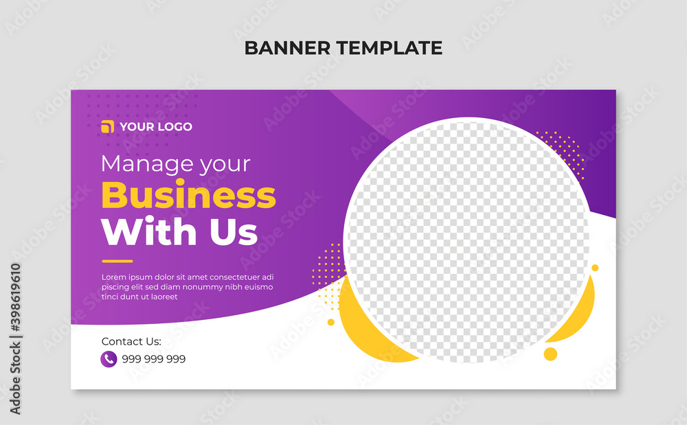 Business promotion web banner template Business promotion web banner template