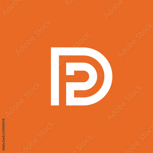 Letter Monogram D P vector logo template
