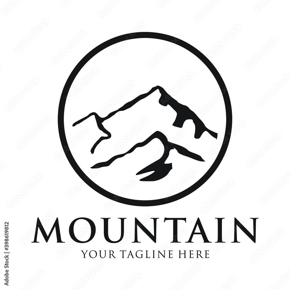 Mountain Logo. Flat design logo template. Vector Illutrator eps.10 Mountain Logo. Flat design logo template. Vector Illutrator eps.10