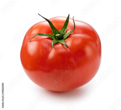 Red tomatoes on a white background