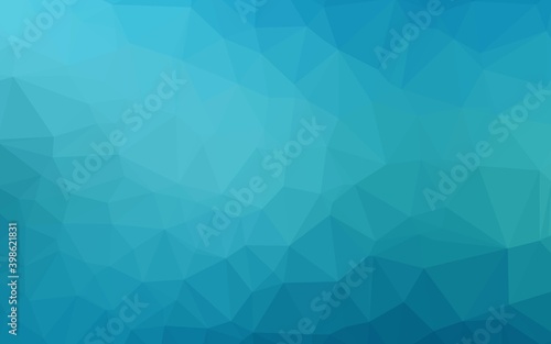 Light BLUE vector triangle mosaic cover. Colorful abstract illustration with gradient. New texture for your design.