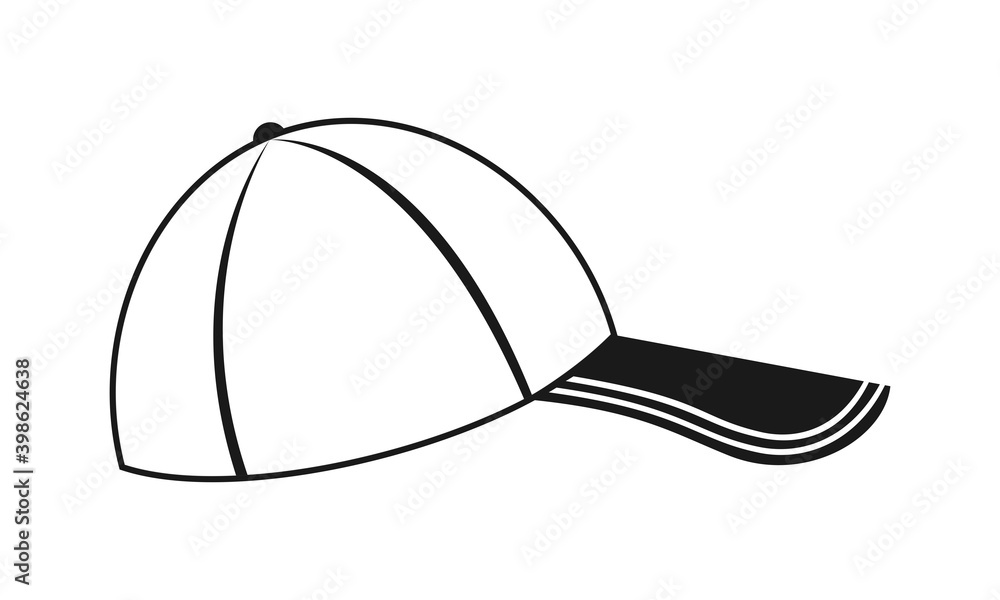 Baseball hat illustration vector logo Baseball hat illustration vector logo