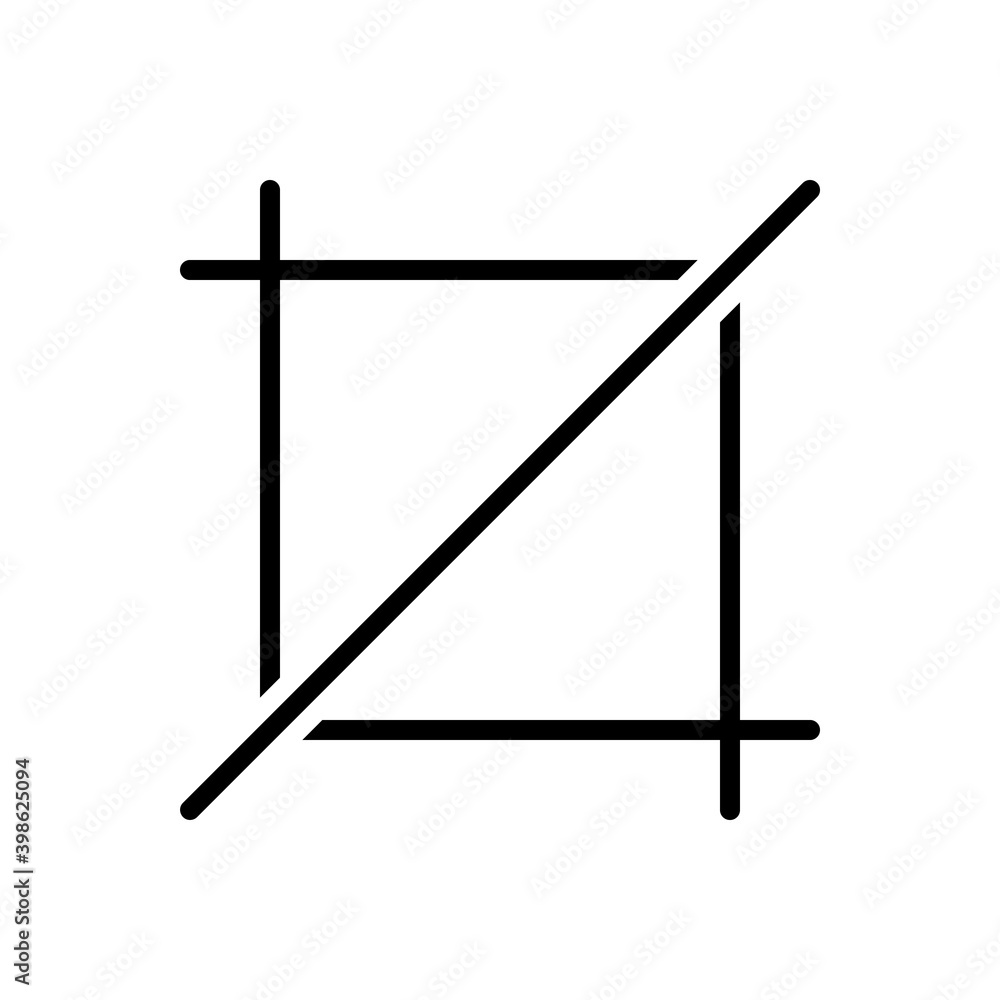 Black line icon for crop Black line icon for crop