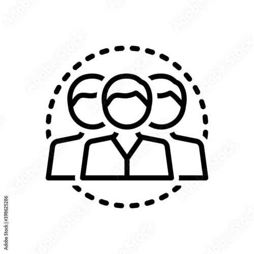 Black line icon for cultural