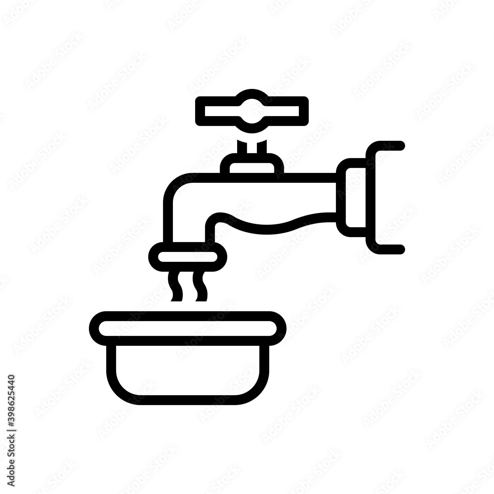 Black line icon for pour Black line icon for pour