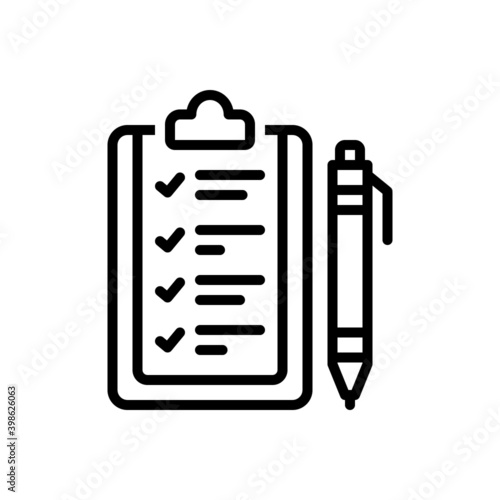 Black line icon for rule