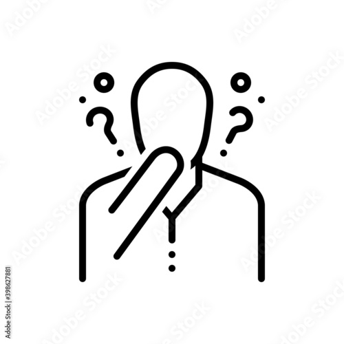 Black line icon for supposed