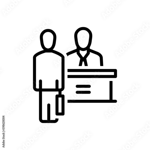 Black line icon for appoint