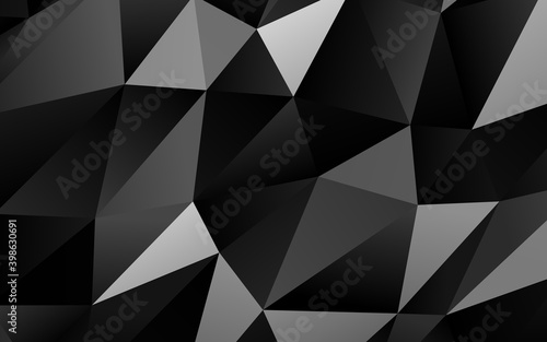 Light Silver, Gray vector low poly texture. © Dmitry