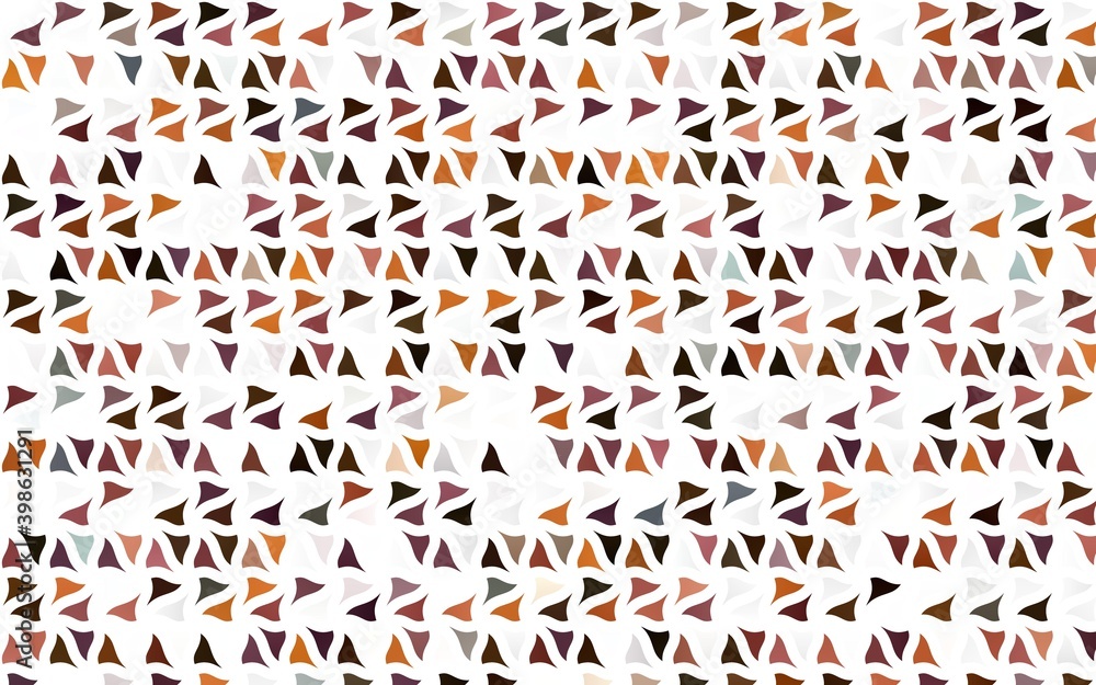 Light Orange vector pattern in polygonal style. Triangles on abstract background with colorful gradient. Pattern can be used for websites.