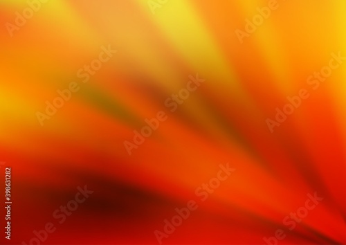 Dark Yellow, Orange vector blurred background.