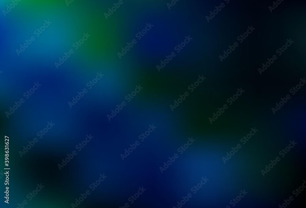 Dark BLUE vector colorful blur backdrop.