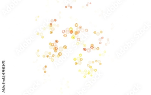 Light Pink  Green vector background with bubbles.