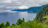 North coast of Madeira island on a cloudy day.