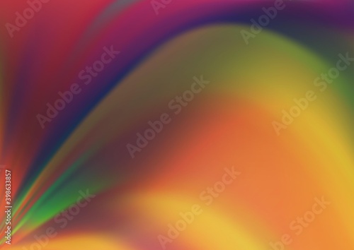 Dark Multicolor, Rainbow vector blurred shine abstract template.