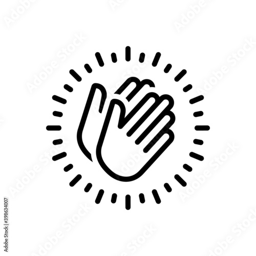 Black line icon for appreciate