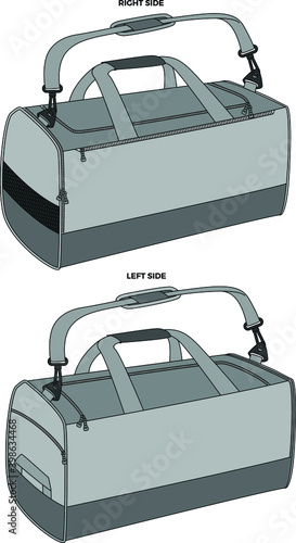 Duffle Bag Mock ups Sublimated vectors 