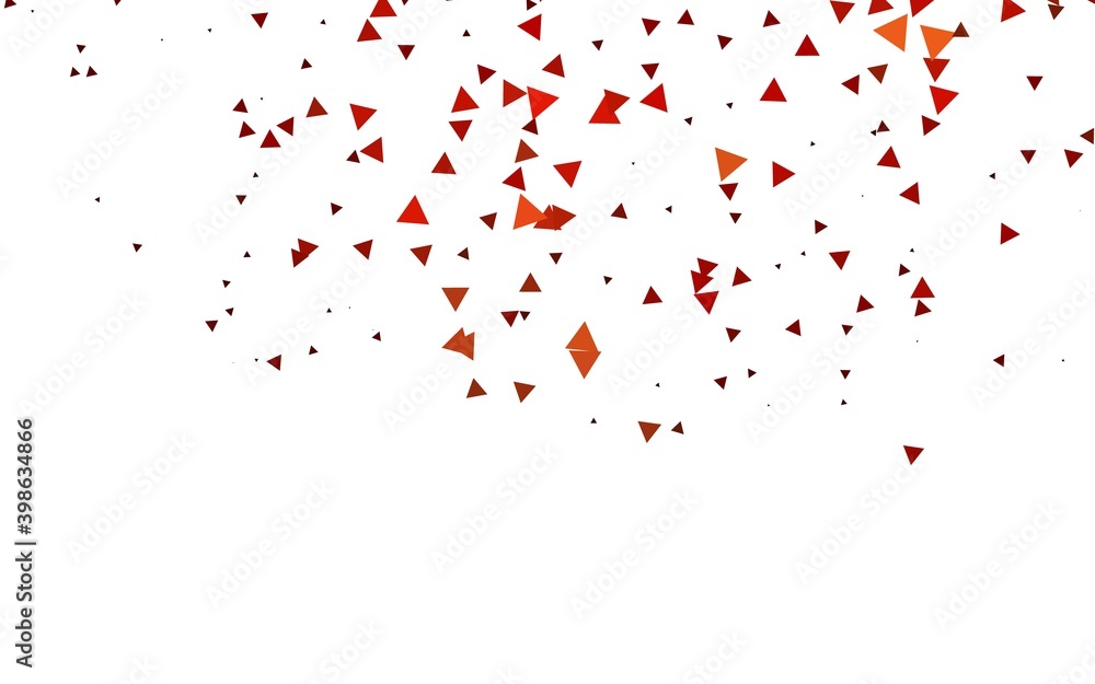 Light Red vector template with crystals, triangles. Beautiful illustration with triangles in nature style. Modern template for your landing page.