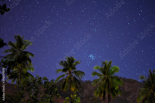 ciel étoilé, iles marquises, nuku hiva , polynesie française