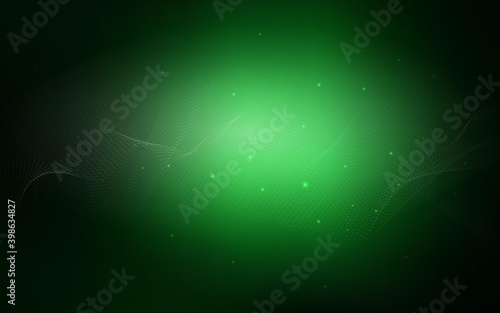 Dark Green vector template with circles.