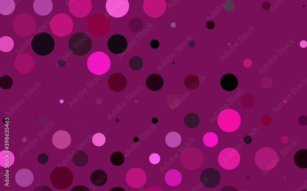 Light Pink vector backdrop with dots. Light Pink vector backdrop with dots.