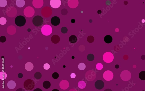 Light Pink vector backdrop with dots.