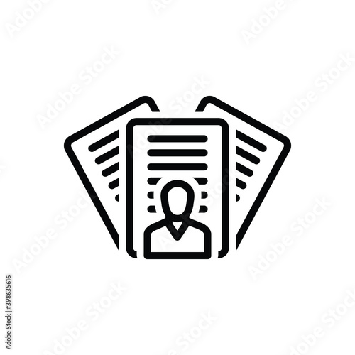 Black line icon for expose