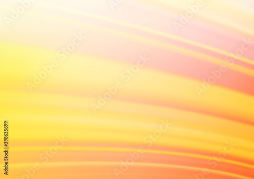 Light Yellow  Orange vector blurred shine abstract template.
