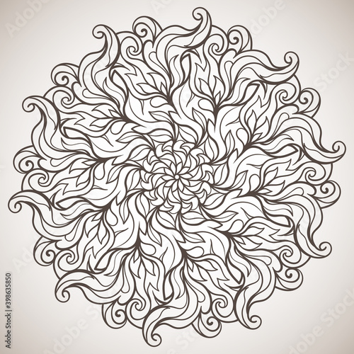 Mandala coloring page for relaxation.