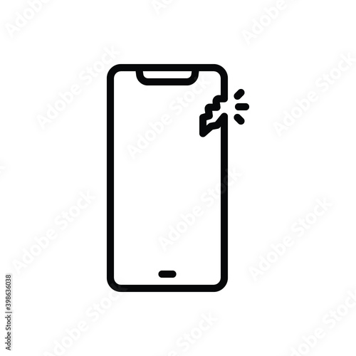 Black line icon for slight