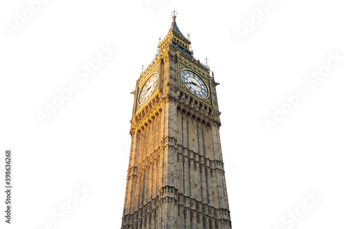 Canvas-taulu Big Ben in London isolated on white background