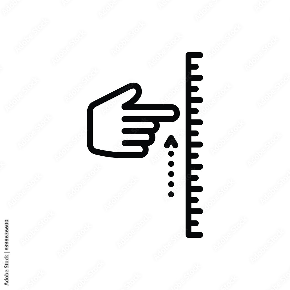 Black line icon for approximately Black line icon for approximately