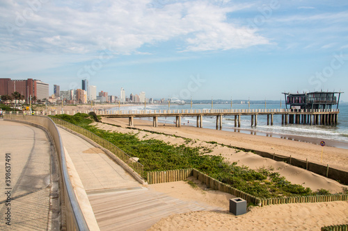 View of Pier and Beachfront as Seen from Durban Boardwalk © lcswart