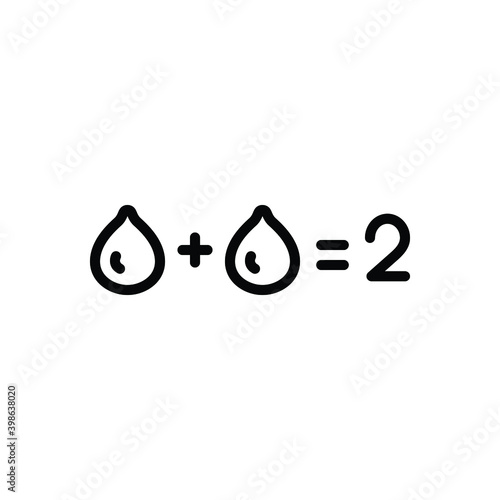 Black line icon for sum
